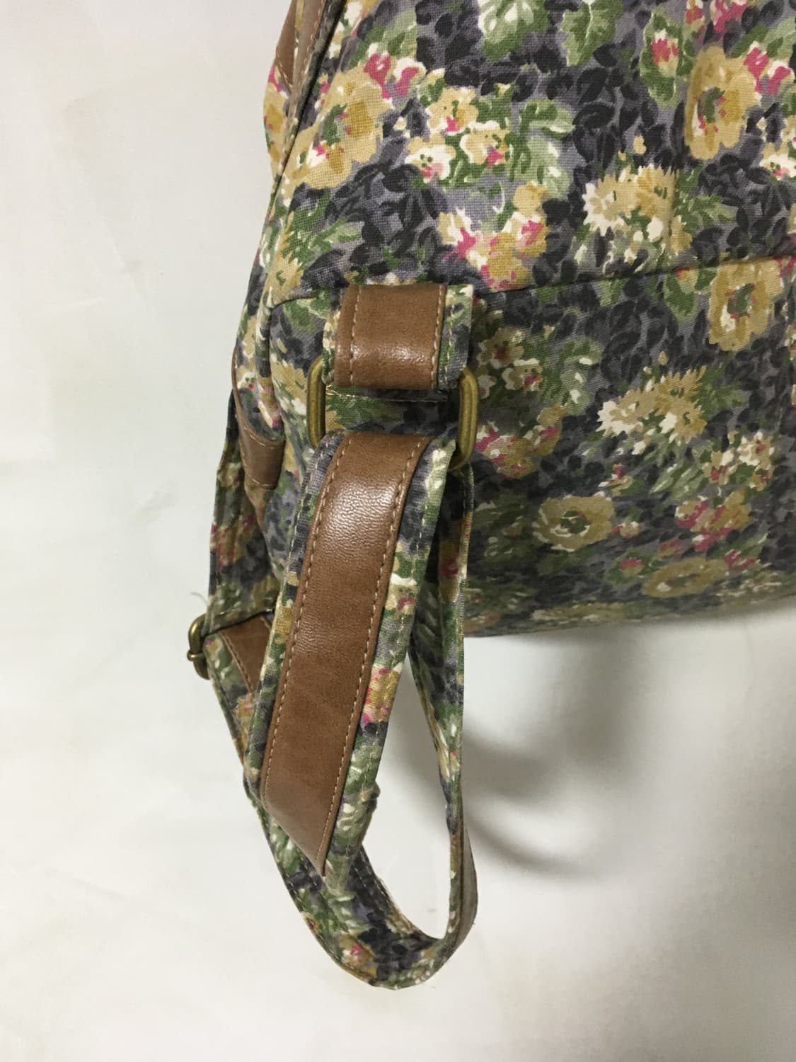 꽃무늬 가죽 백팩 상품이미지5