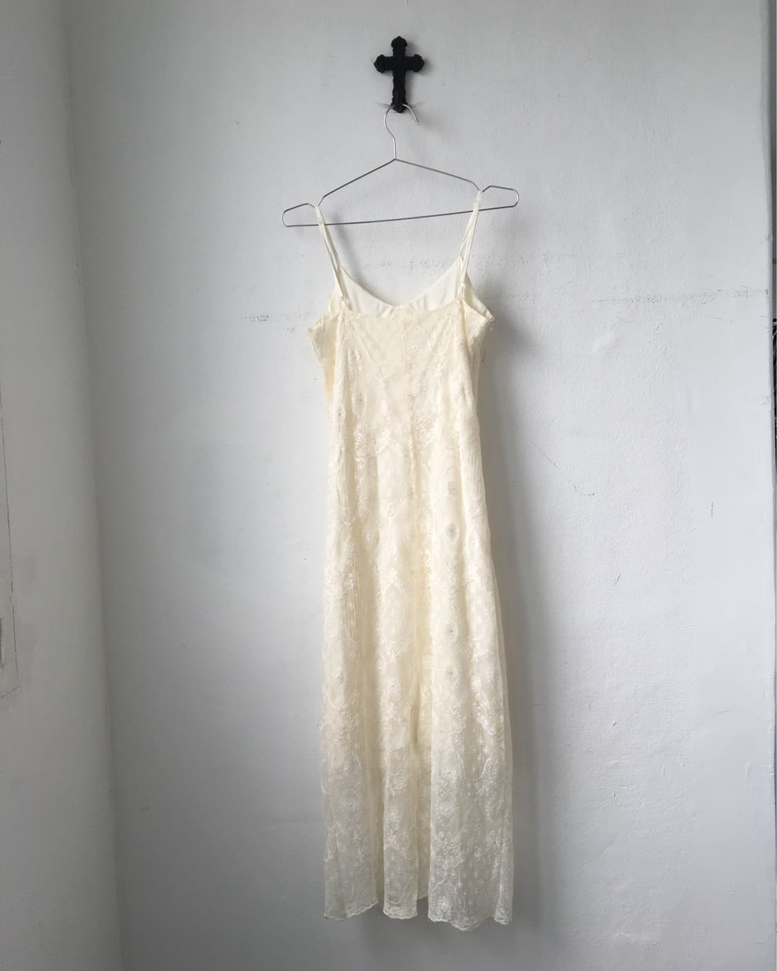Ornament pattern lace long sleeveless on 상품이미지3