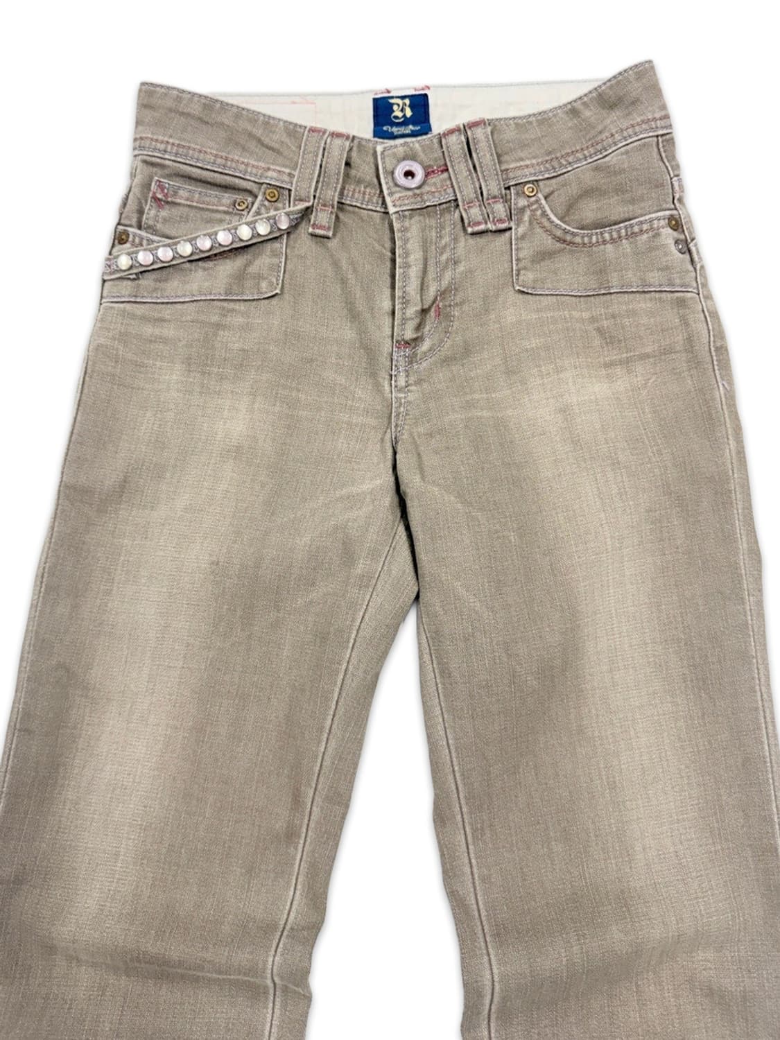 빈티지 EDWIN 베이지핑크 로루라이즈 부츠컷 팬츠 상품이미지2