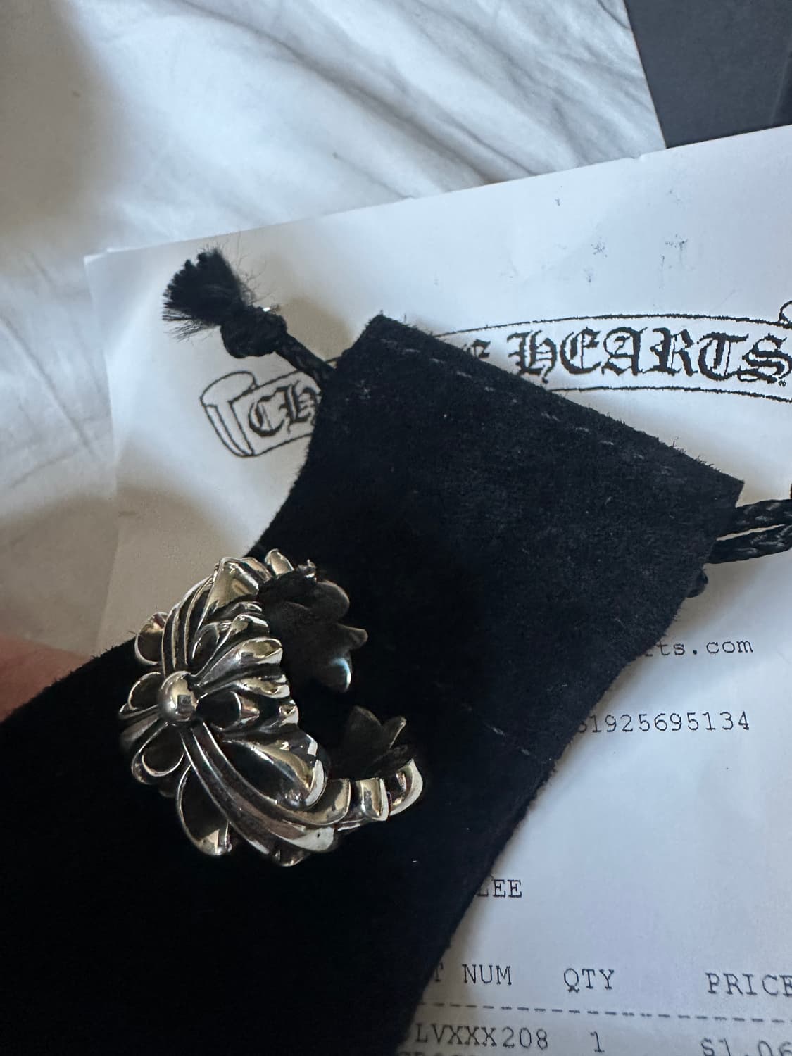 (us10)새상품 크롬하츠 더블 플로랄링 상품이미지3