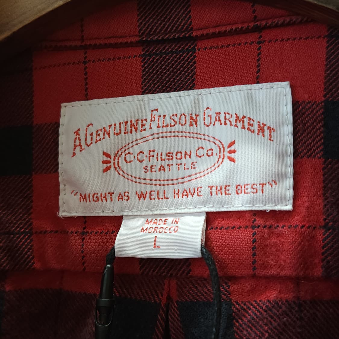 00년대 필슨 알래스칸 가이드 셔츠 헤비 코튼 플란넬 셔츠 레드체크 L 상품이미지4