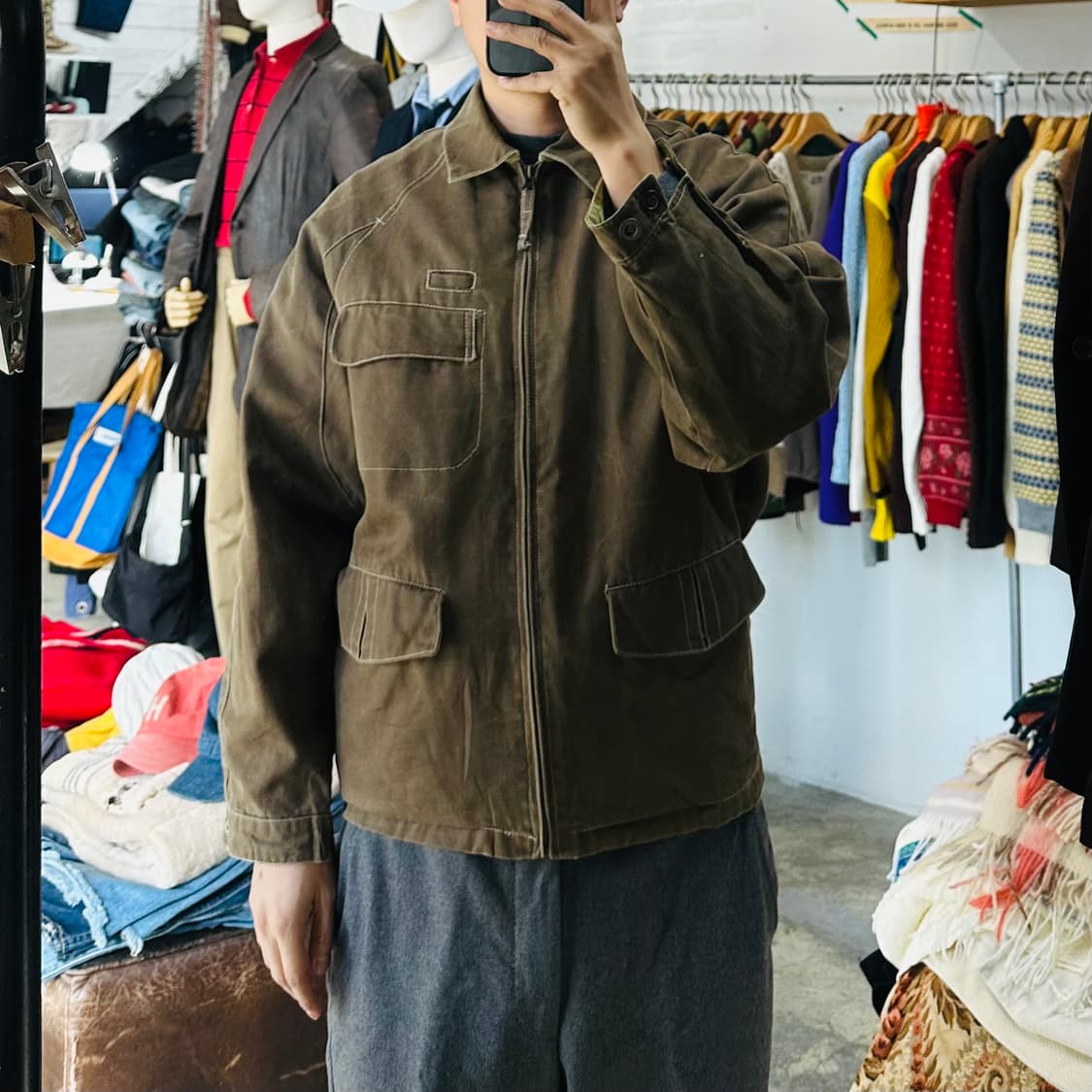 (착용컷) KEARNEY HOUSE 캔버스 워크 자켓 (남성용 100) 상품이미지3