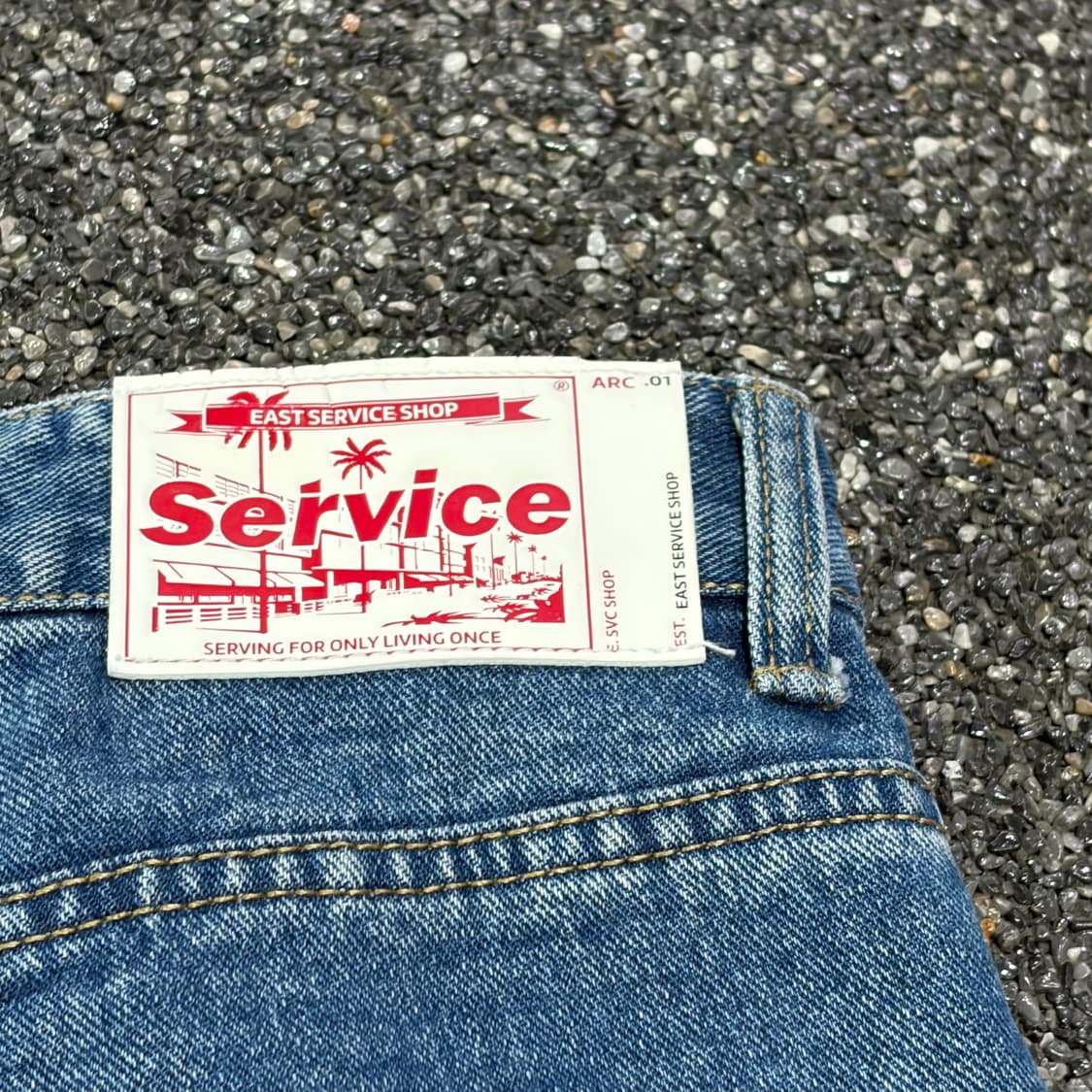 이스트 서비스샵 카고 와이드 데님 팬츠 B4101 상품이미지7