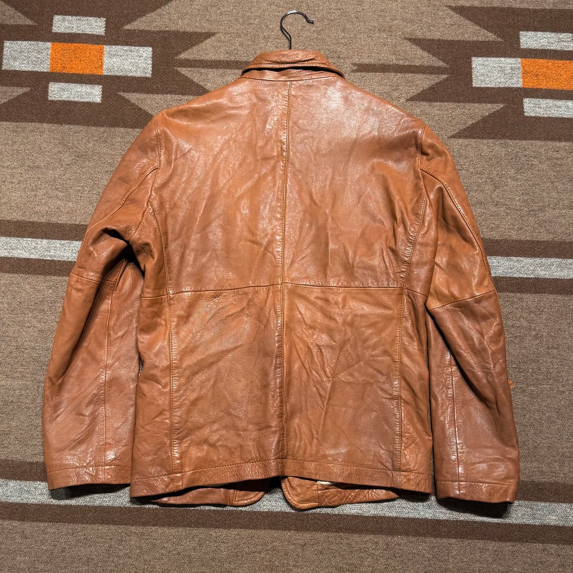 유나이티드 애로우즈 램스킨 레더 자켓 s 90~95 양가죽 카 코트 상품이미지6