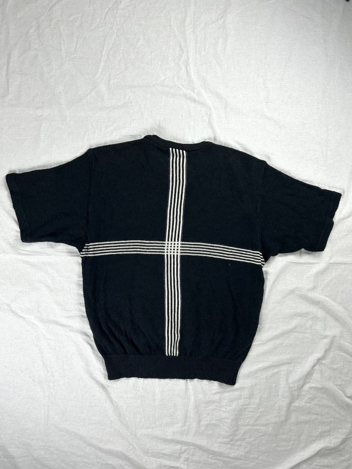 Black PIA 크로스 라인 니트 상품이미지3