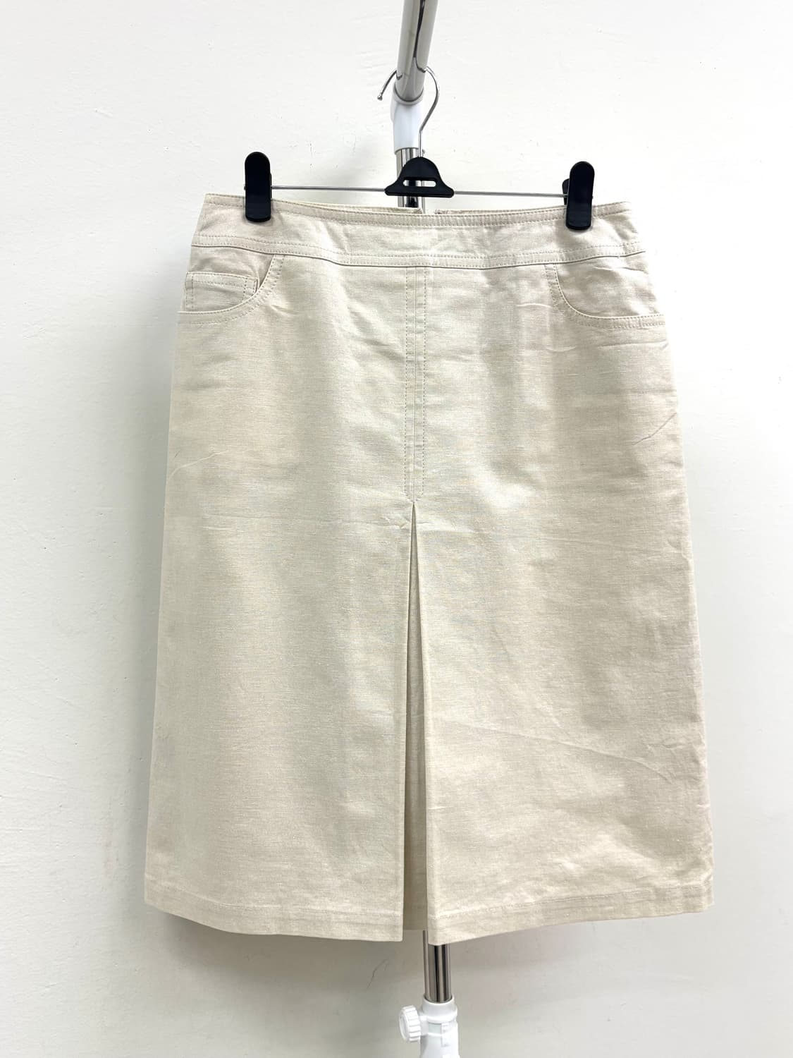 빈티지 아이보리 미디 스커트 상품이미지4
