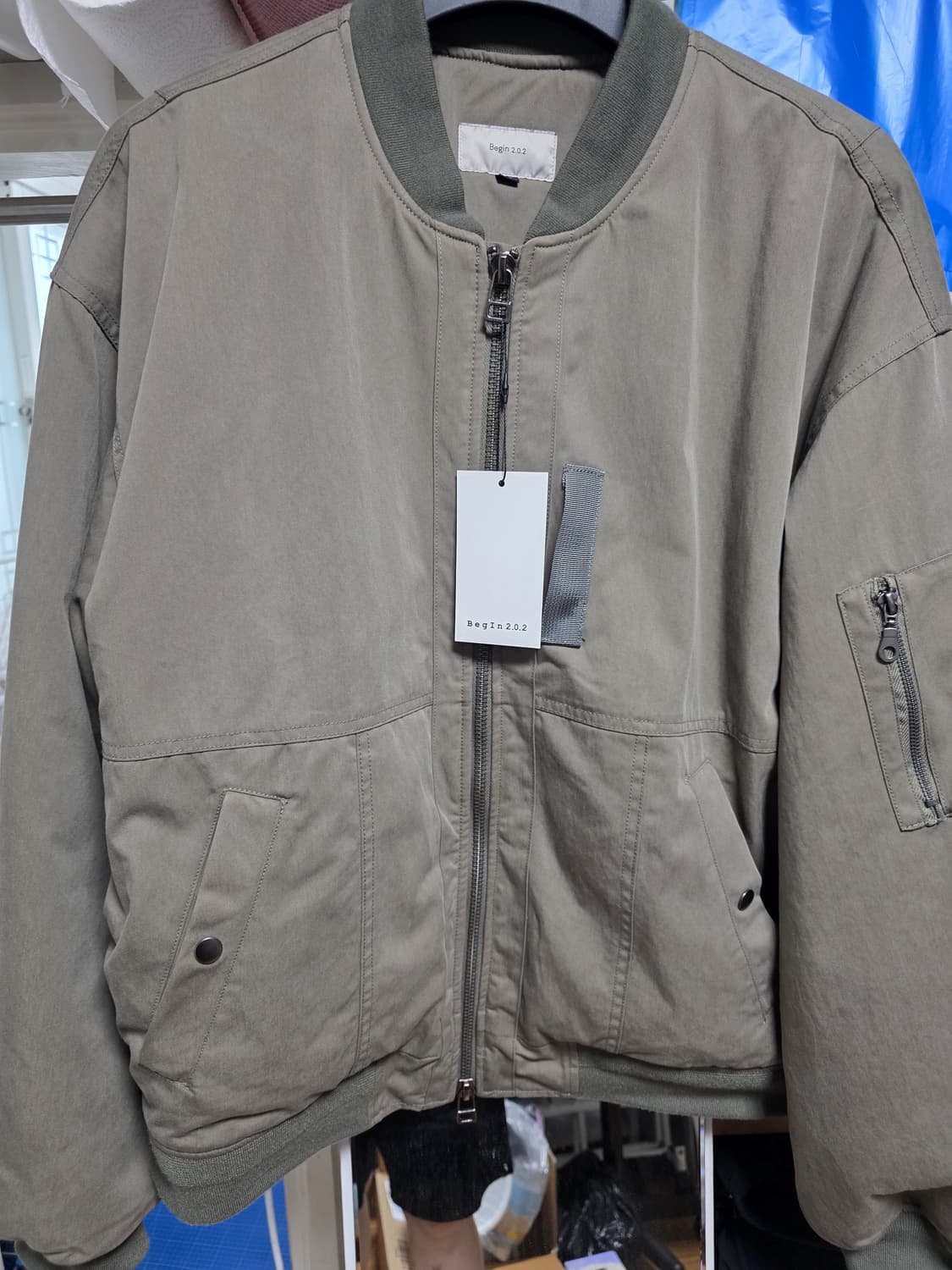 (2)비긴202 Nycot Washed Ma-1 마원점퍼 카키베이지 상품이미지4