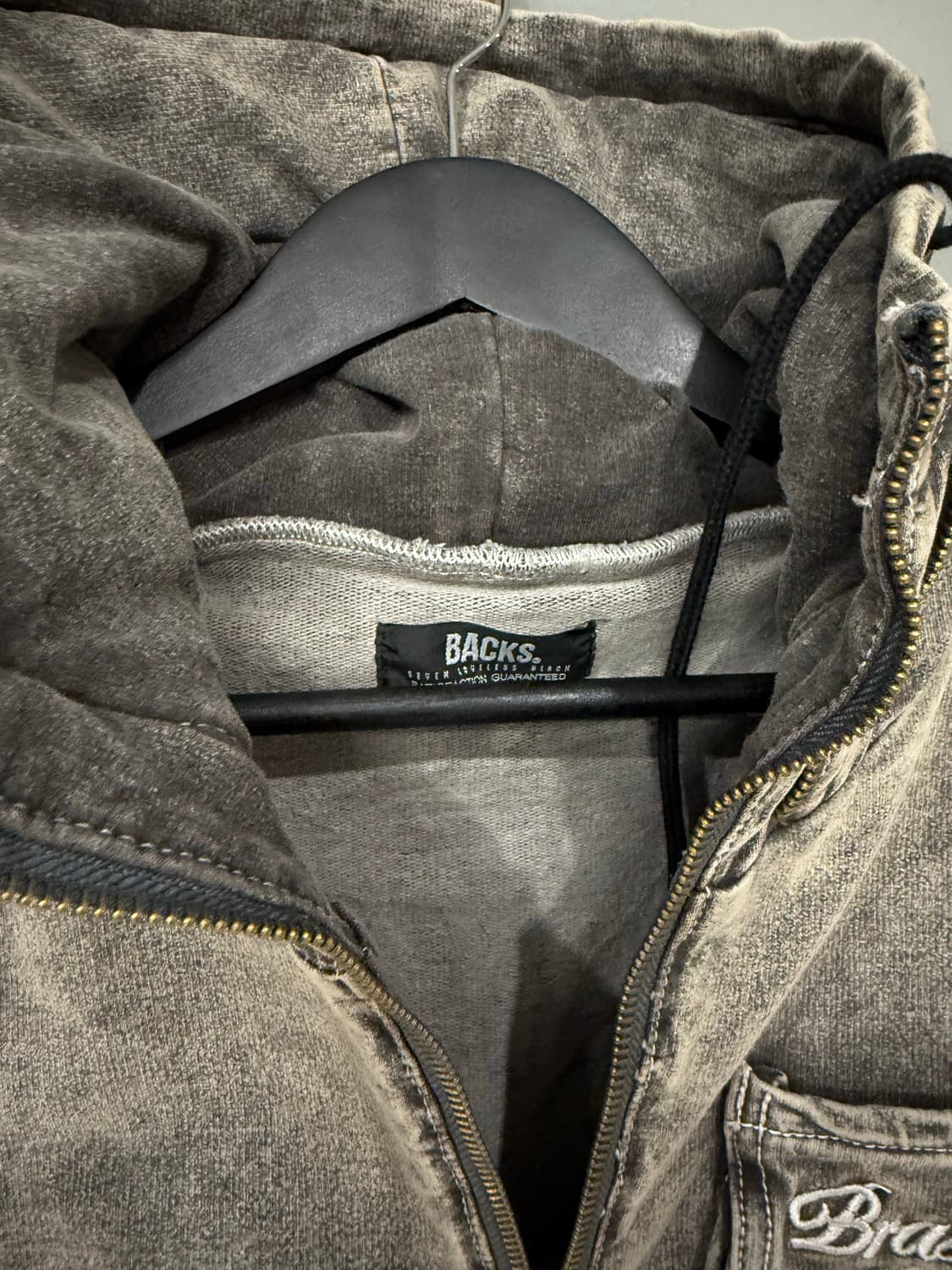 Backs washing layered hood zip-up 상품이미지8