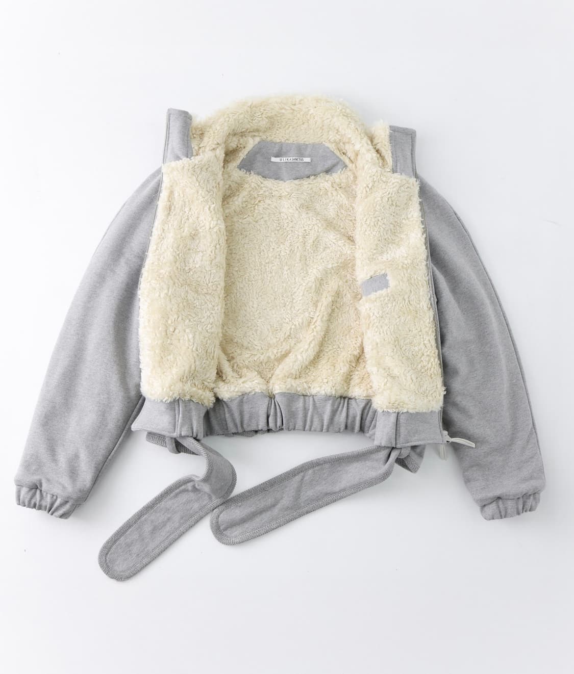 울리카상투스 벨트 집업 자켓 그레이 상품이미지2