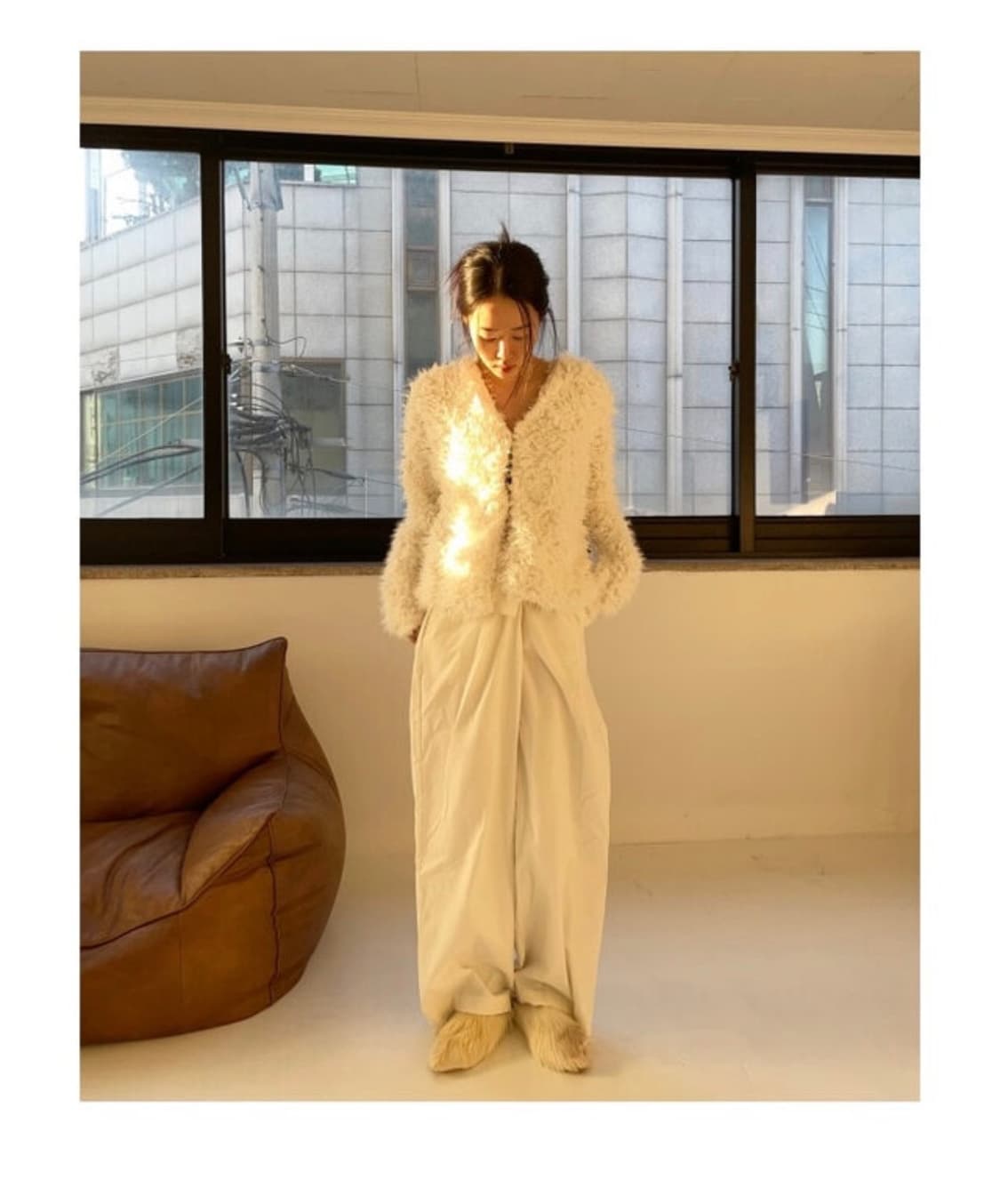 sopi fur cardigan (ivory) 상품이미지3