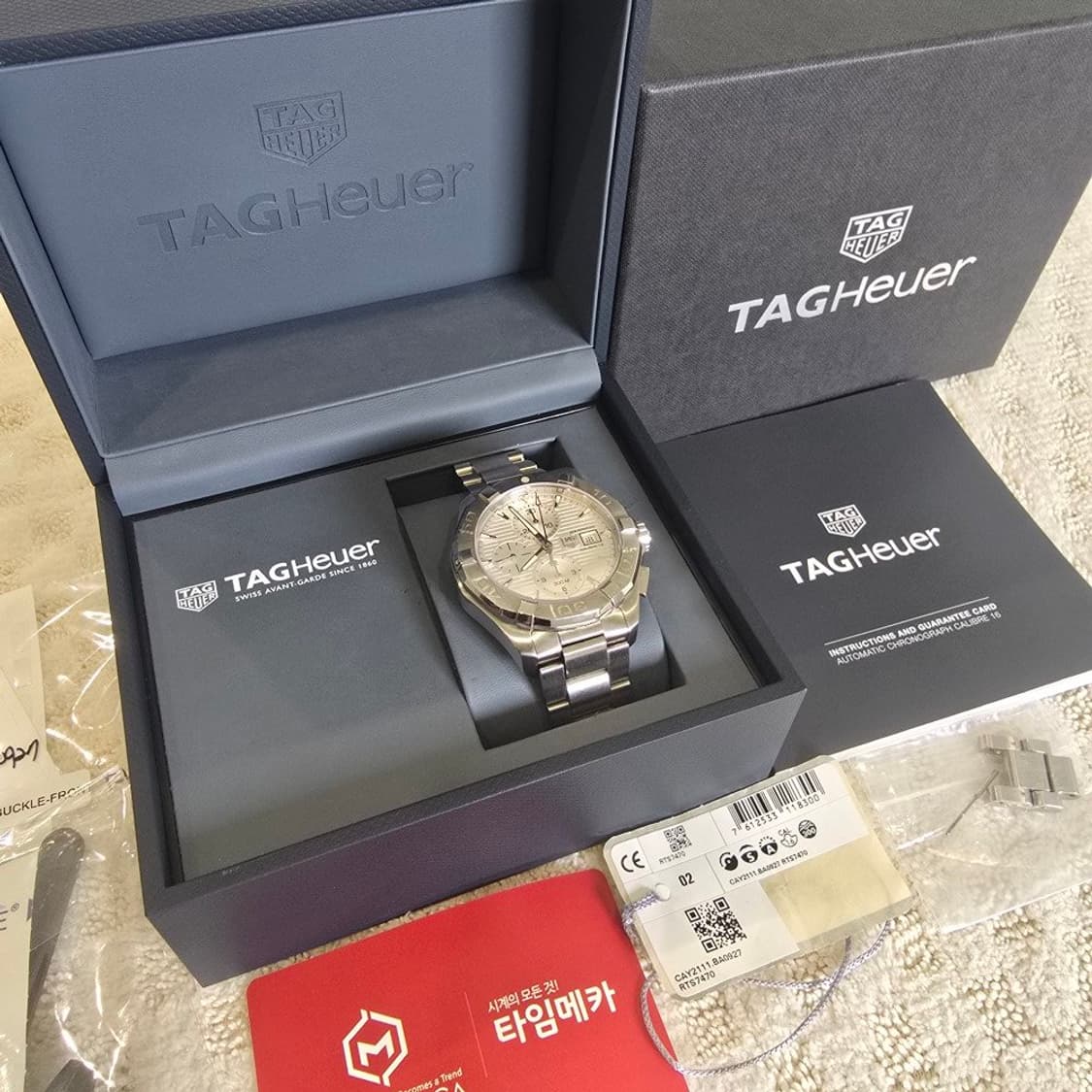 [중고/정품] 태그호이어 CAY2111 아쿠아레이서 300M 칼리버 16 상품이미지1