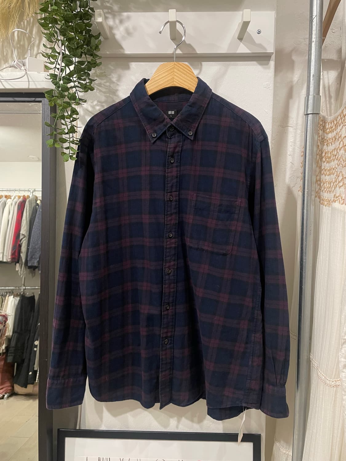 grape check shirt + vest set 상품이미지10