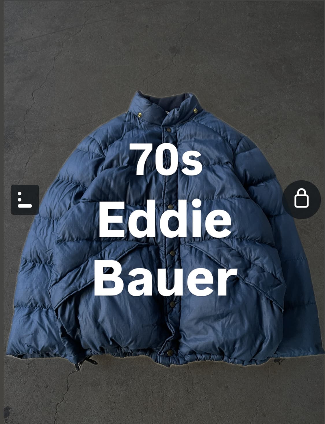 70s Eddie Bauer Goose Down Navy Blue  상품이미지1
