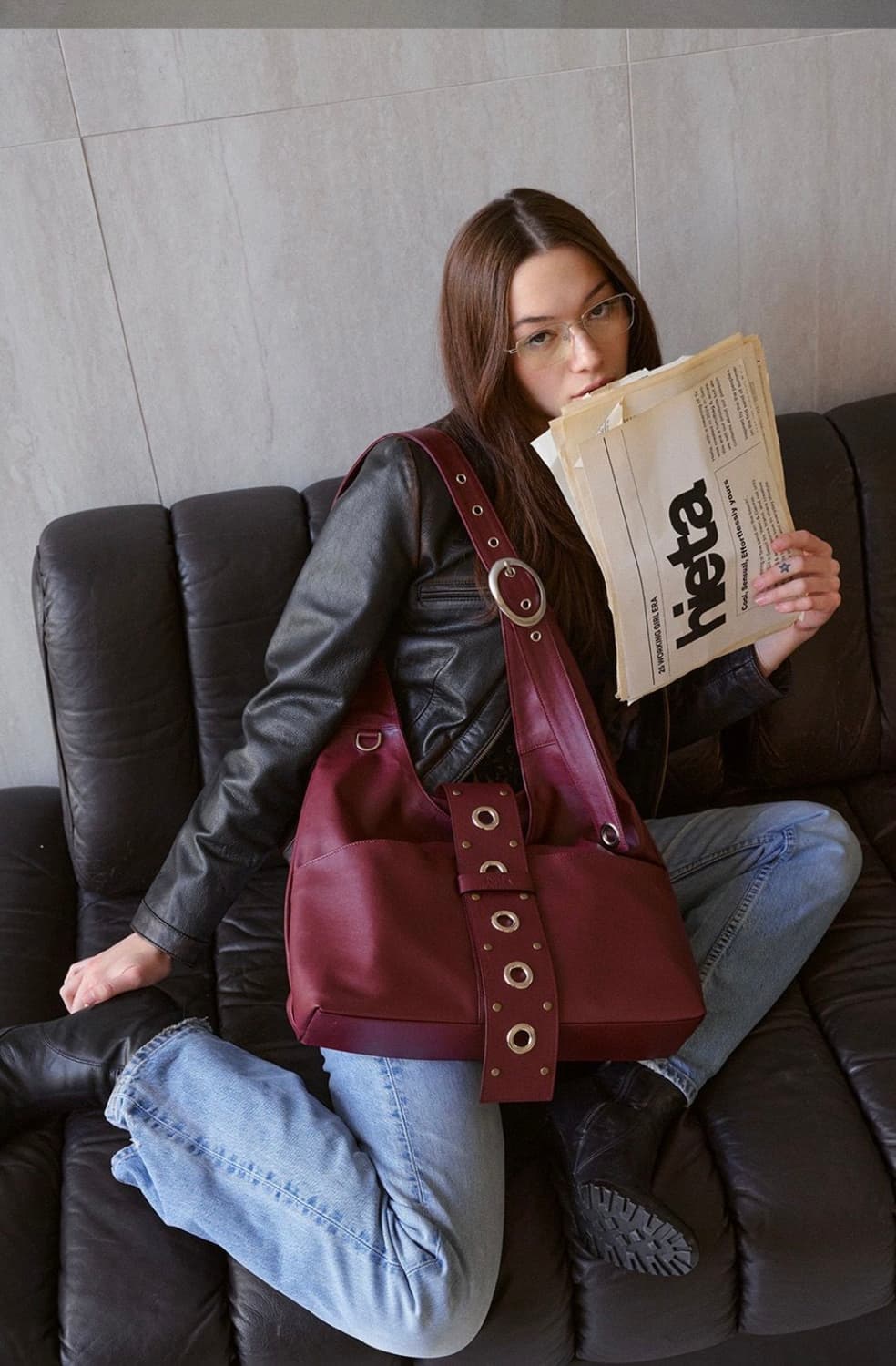 히에타 masha bag 마샤 체리레드 상품이미지2