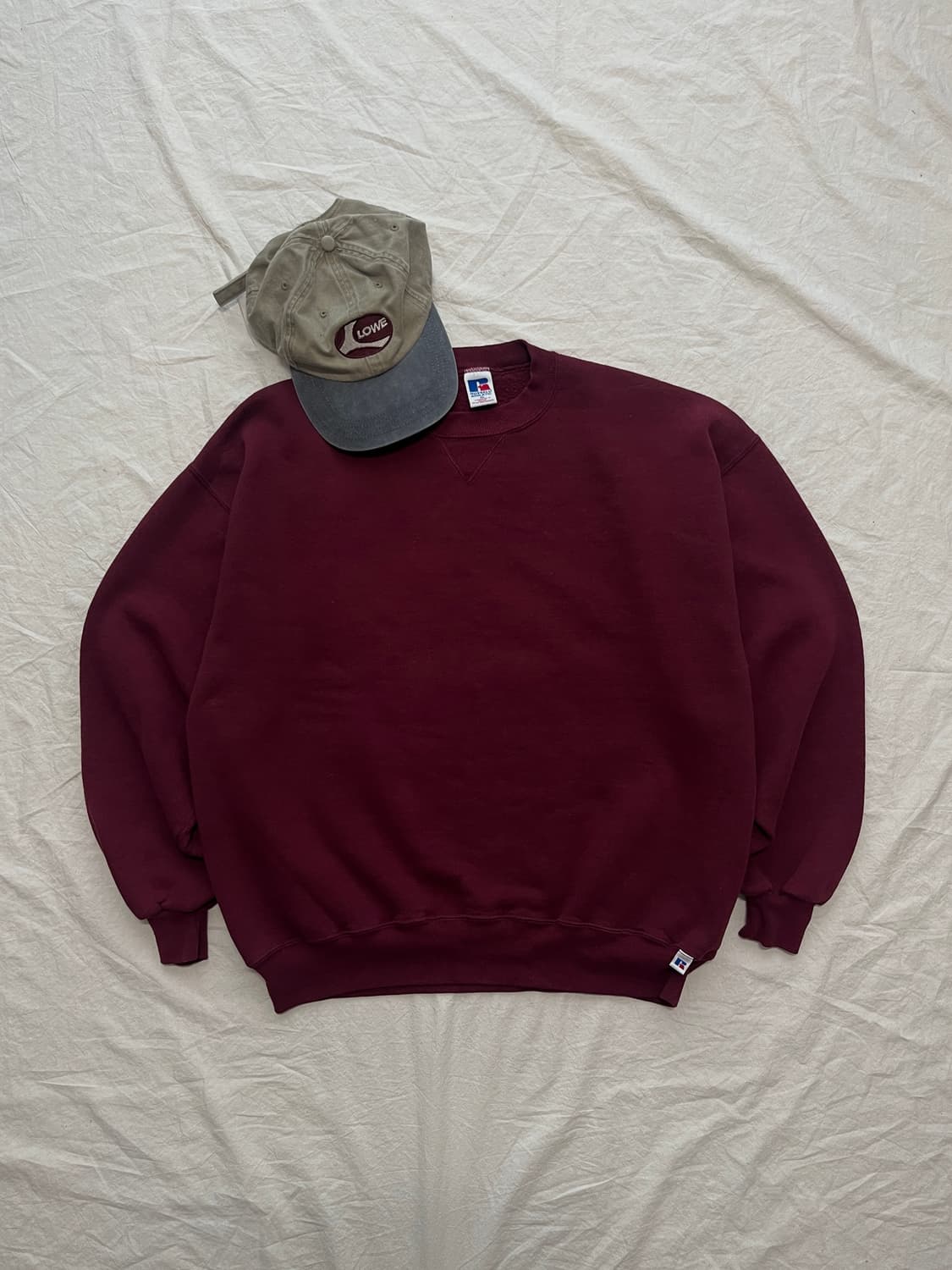 90's Russell 러셀 Sweatshirt Burgundy 상품이미지1
