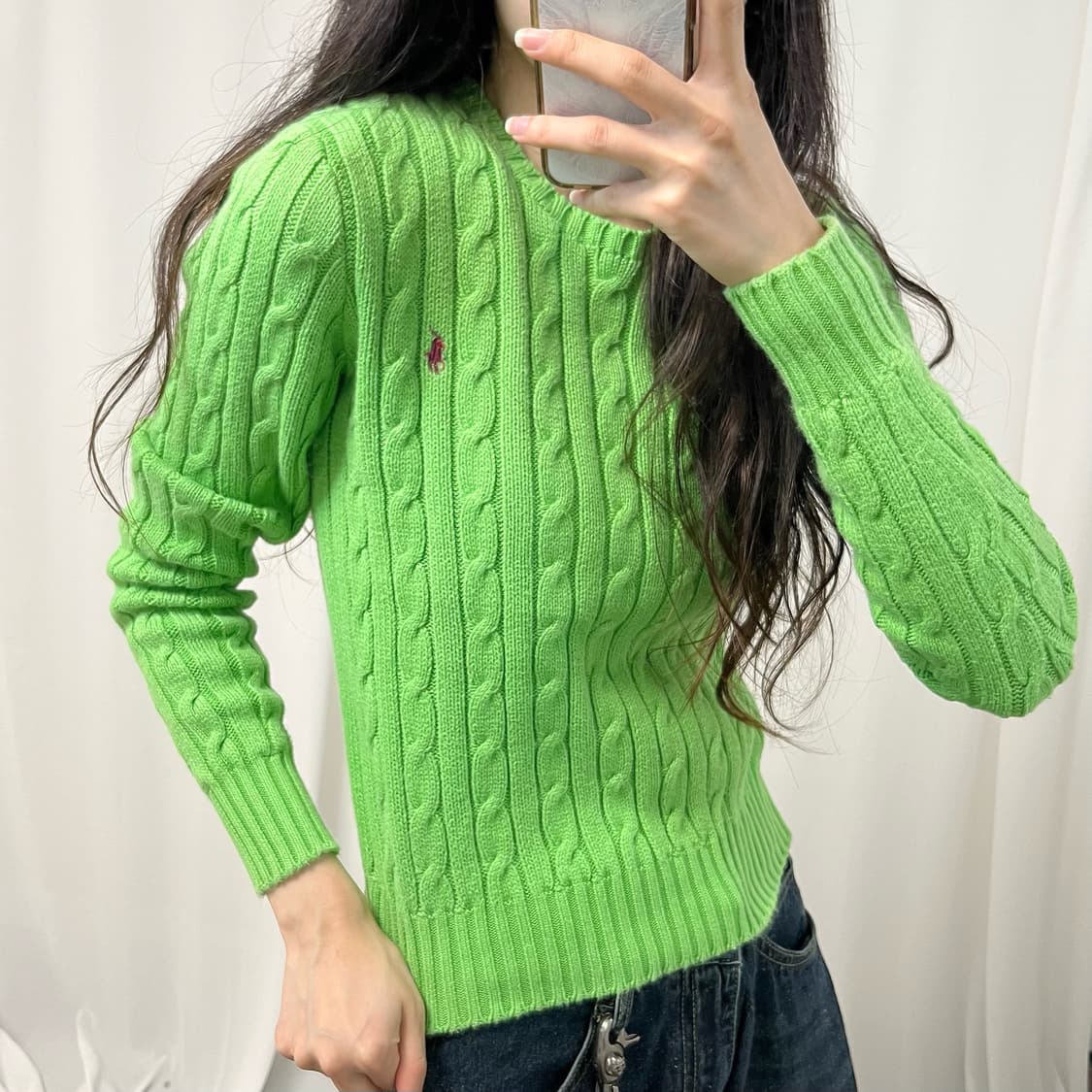 Polo light green knit 상품이미지3