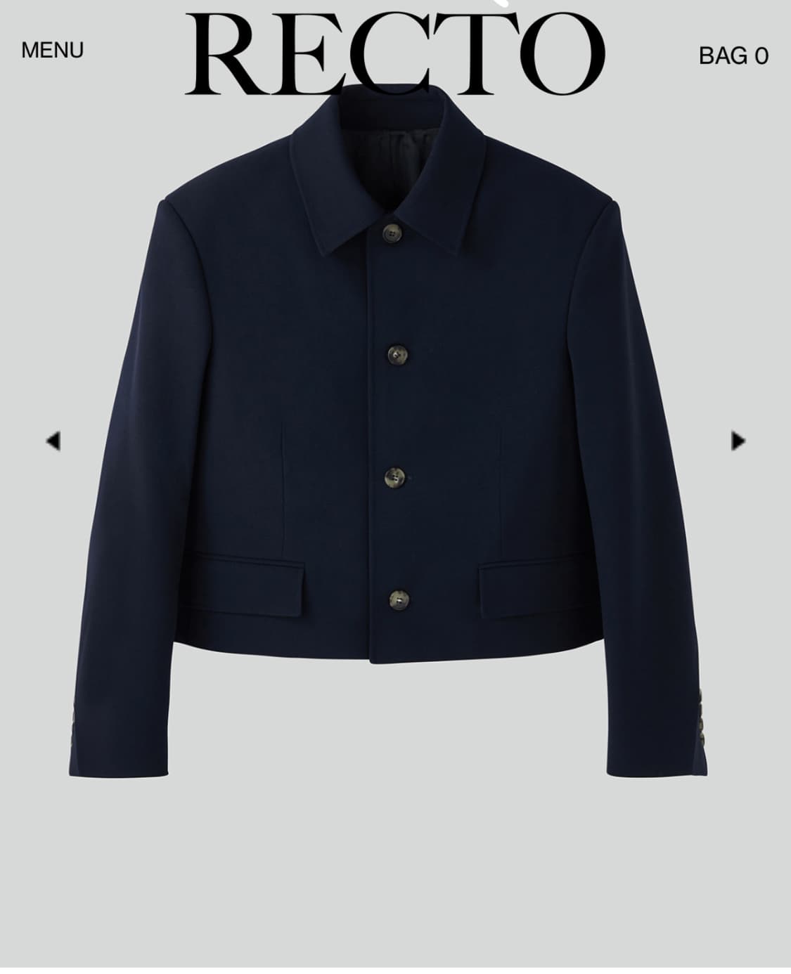 렉토24fw 울 블렌드 숏자켓 상품이미지1
