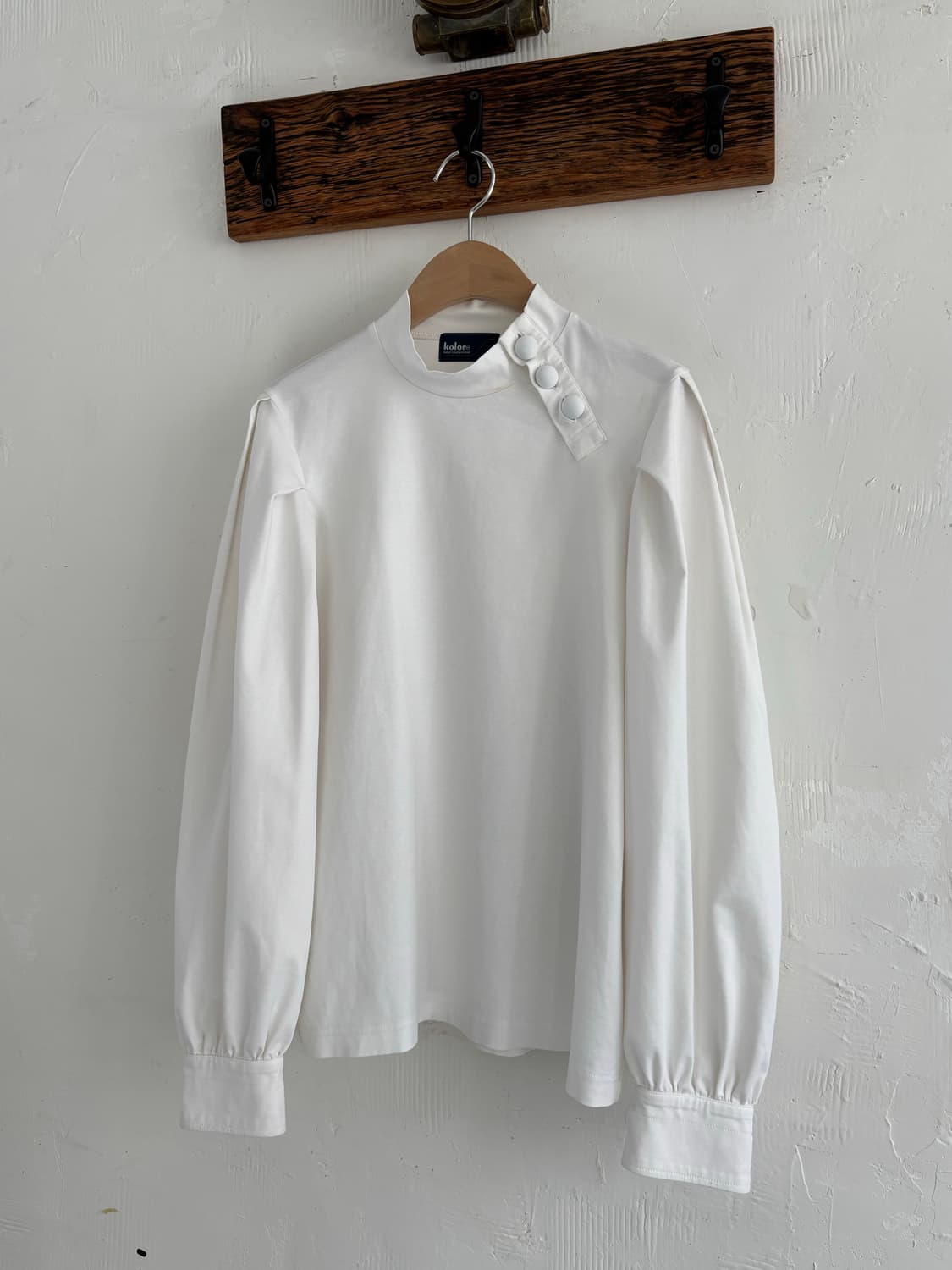 Kolor 컬러 화이트 차이나넥 블라우스 상품이미지1