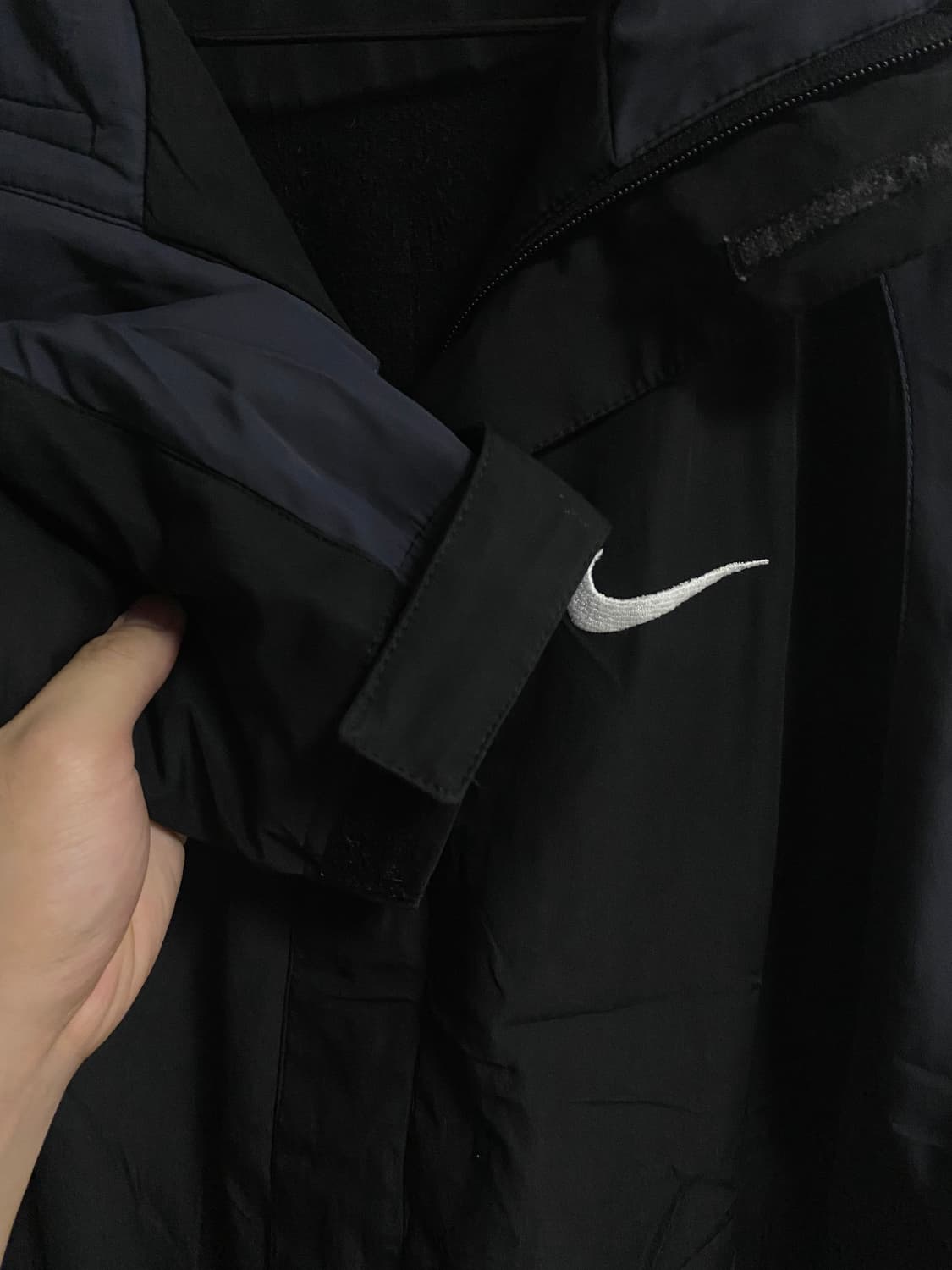 (L)00s 나이키 얼티밋 스포츠 블랙 네이비 나일론 자켓 상품이미지3