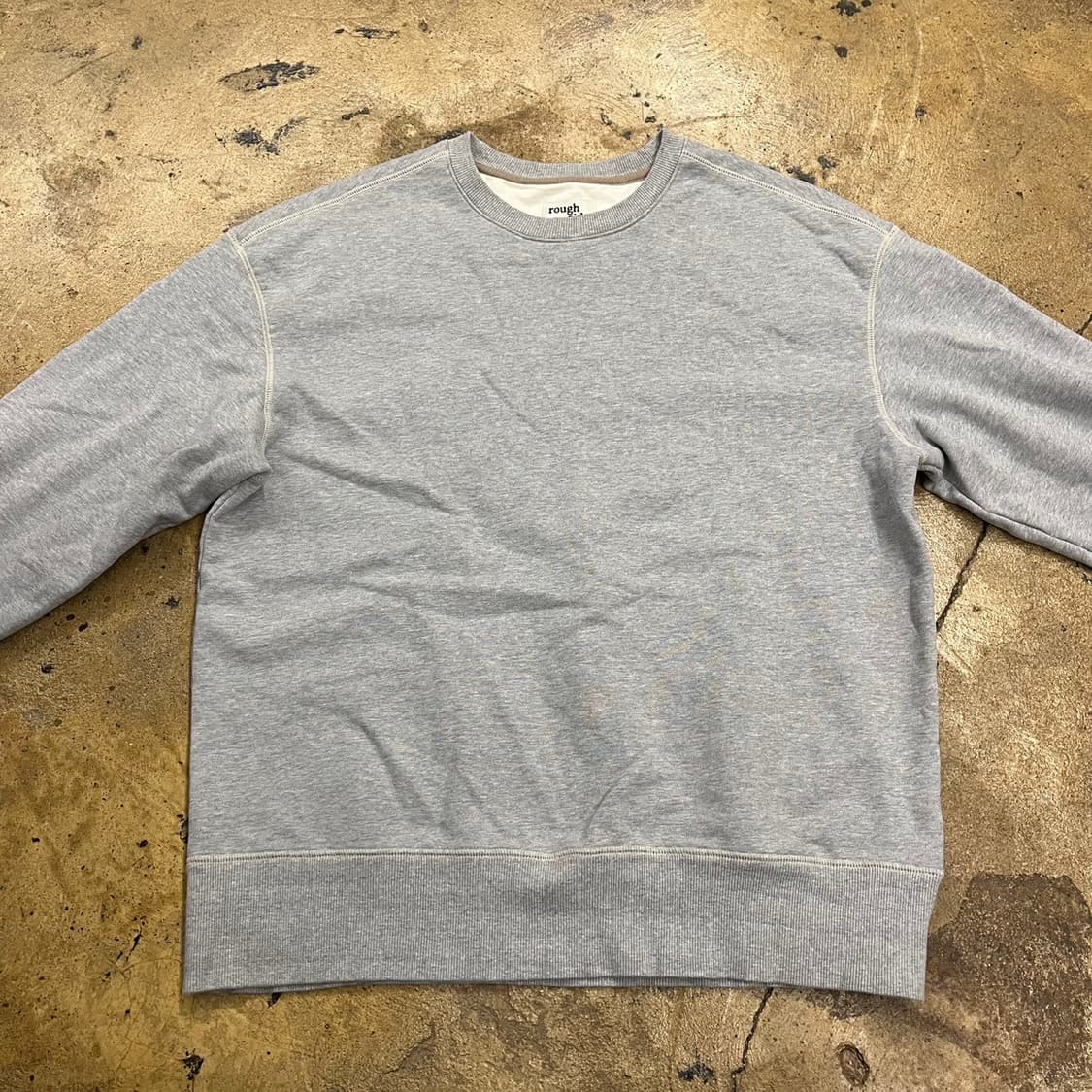 [정품] 러프 사이드  회색 엘보우 패치 맨투맨 b15 상품이미지3