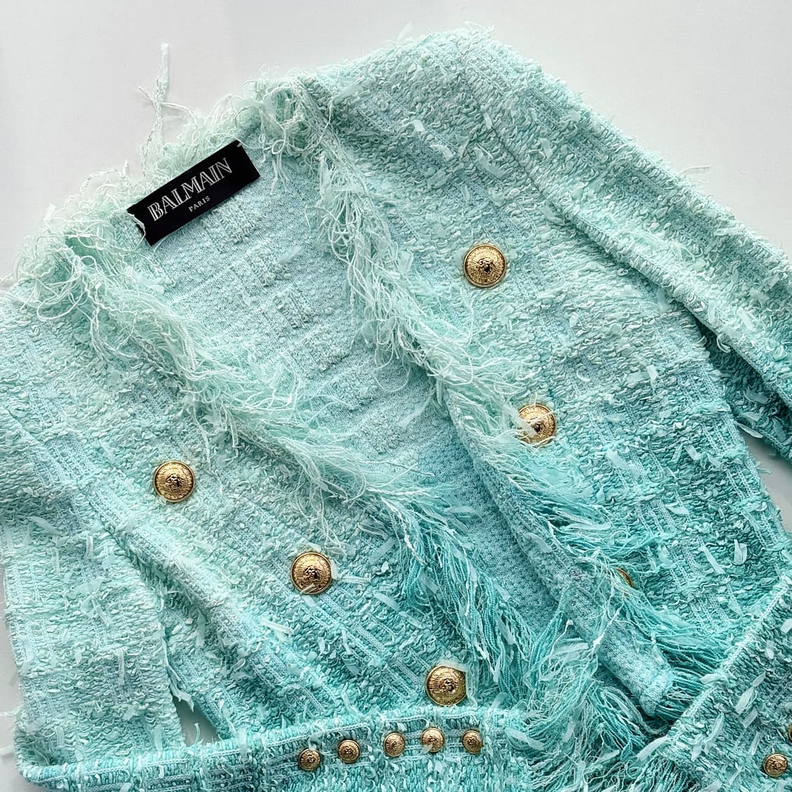 발망 프린지 타이다이 트위드 자켓 상품이미지5