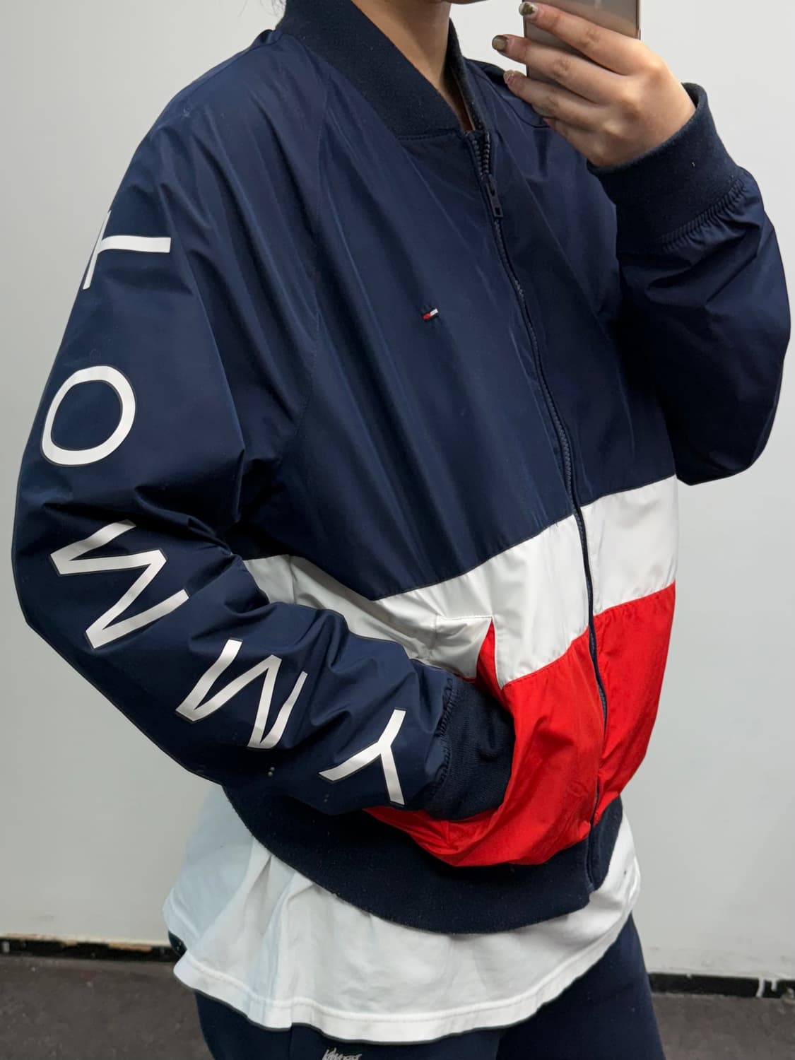 [L] 타미라운드 우븐 블루종 상품이미지1