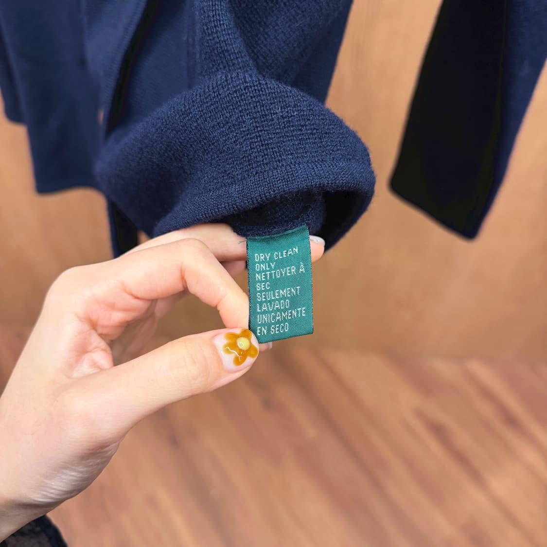 폴로 랄프 로렌 울 니트 노치드 라펠 금장 브라스 버튼 디테일 네이비 상품이미지7