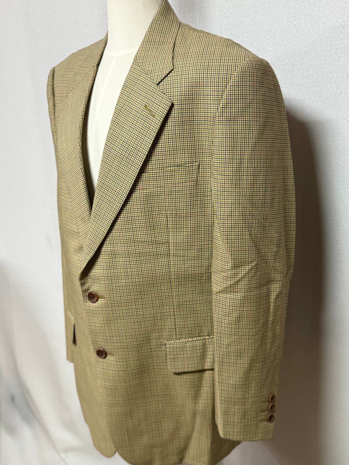 정품 입생로랑 클래식 빈티지 체크 테일러드 자켓 100 상품이미지4