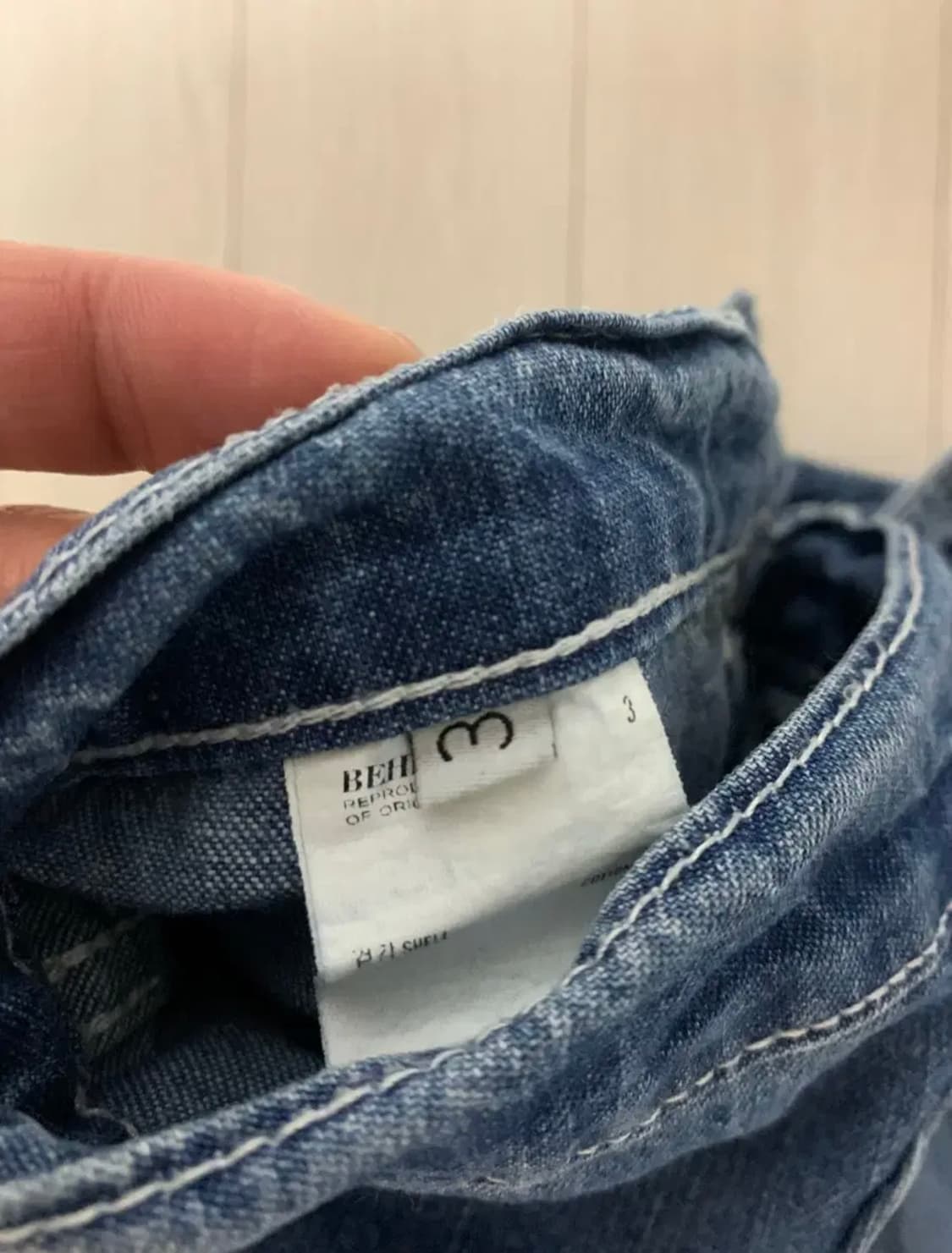 비헤비어 DISTRESSED M35 TROUSER washed blue 상품이미지3