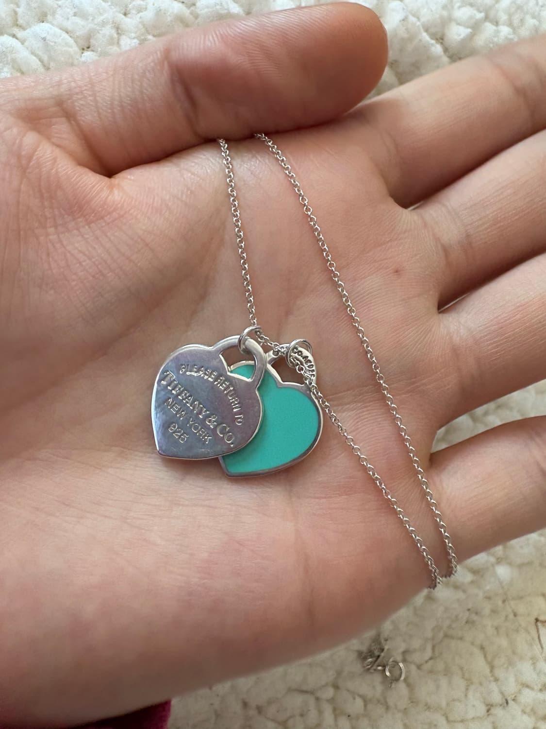 티파니 더블하트 스몰 목걸이 (정품) 상품이미지3