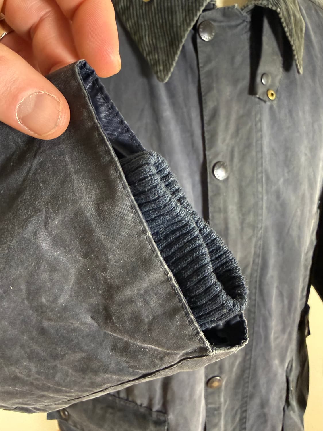 Barbour Bedale 왁스 자켓 네이비 C40 Made in Eng 상품이미지3