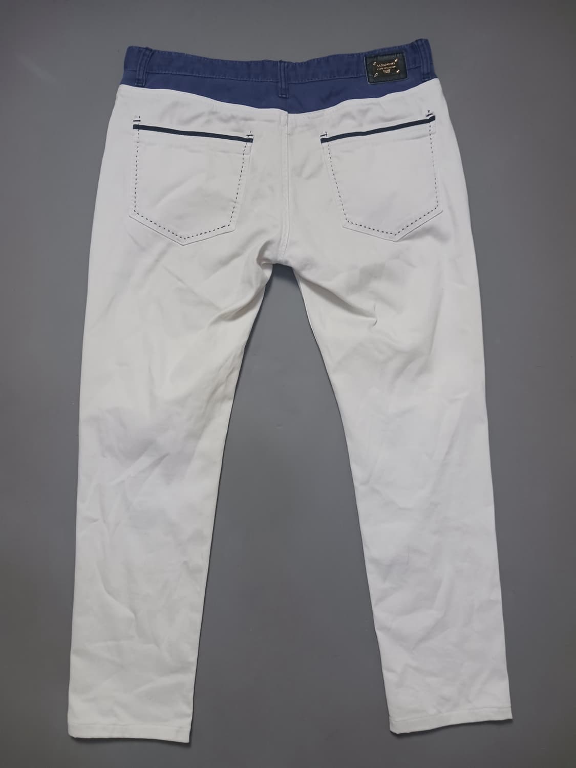 [34] 돌체앤가바나 화이트/블루 레이어드 면바지 상품이미지7