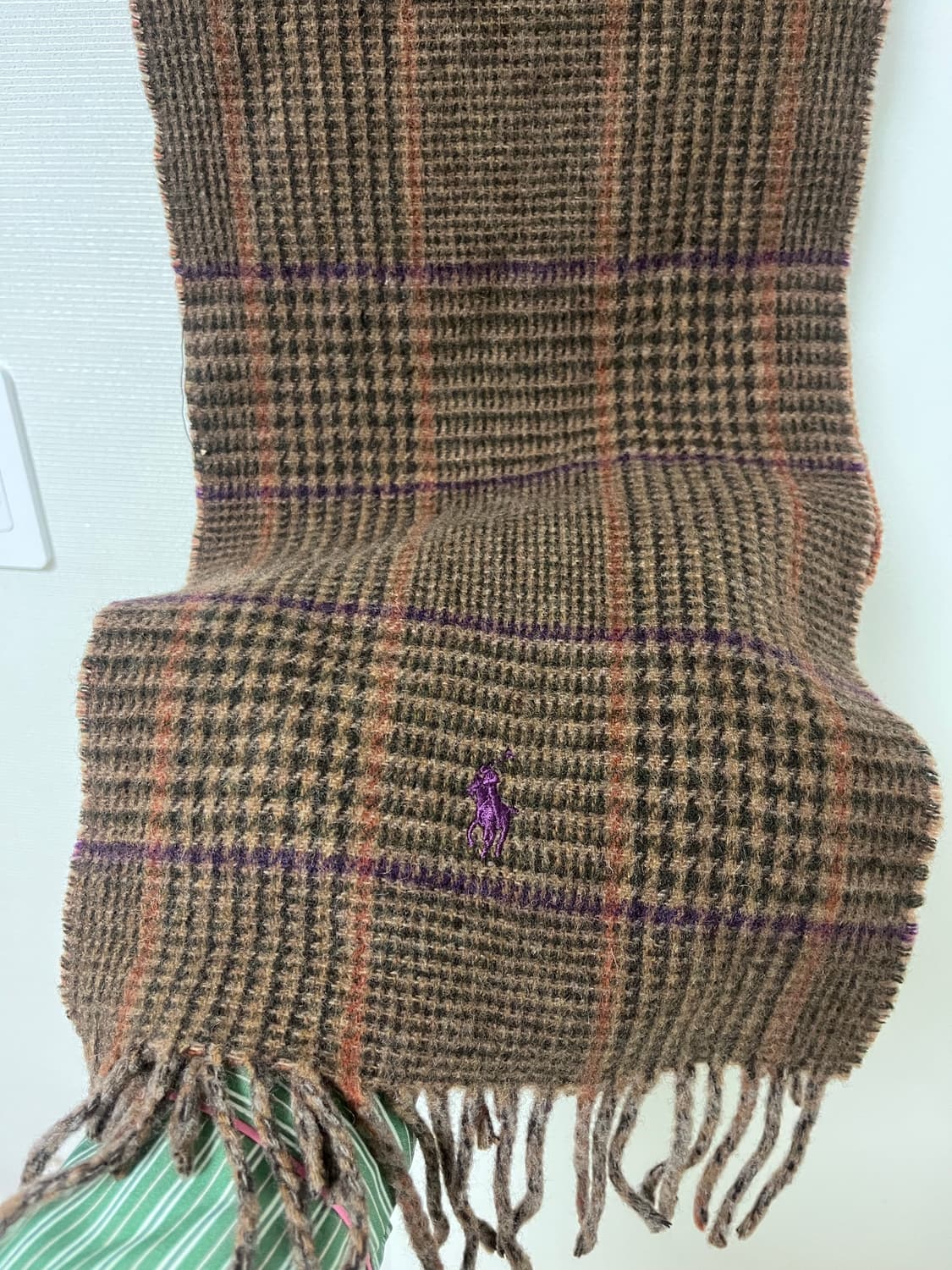 폴로 랄프로렌 체크 머플러 양면 made in italy 상품이미지1