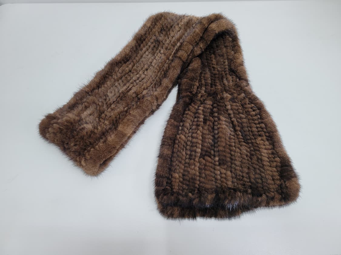 천연 밍크 머플러 / 총장 170 브라운
 상품이미지2