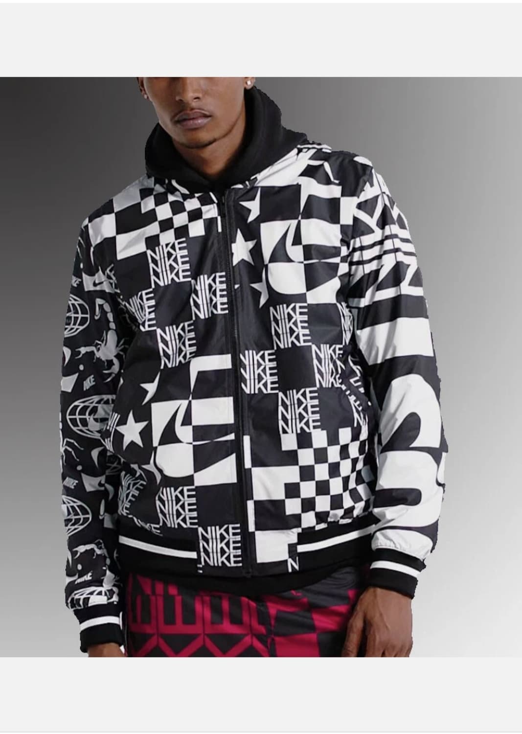 [m/95~100] 나이키 nsw 프린티드자켓 바람막이 상품이미지1