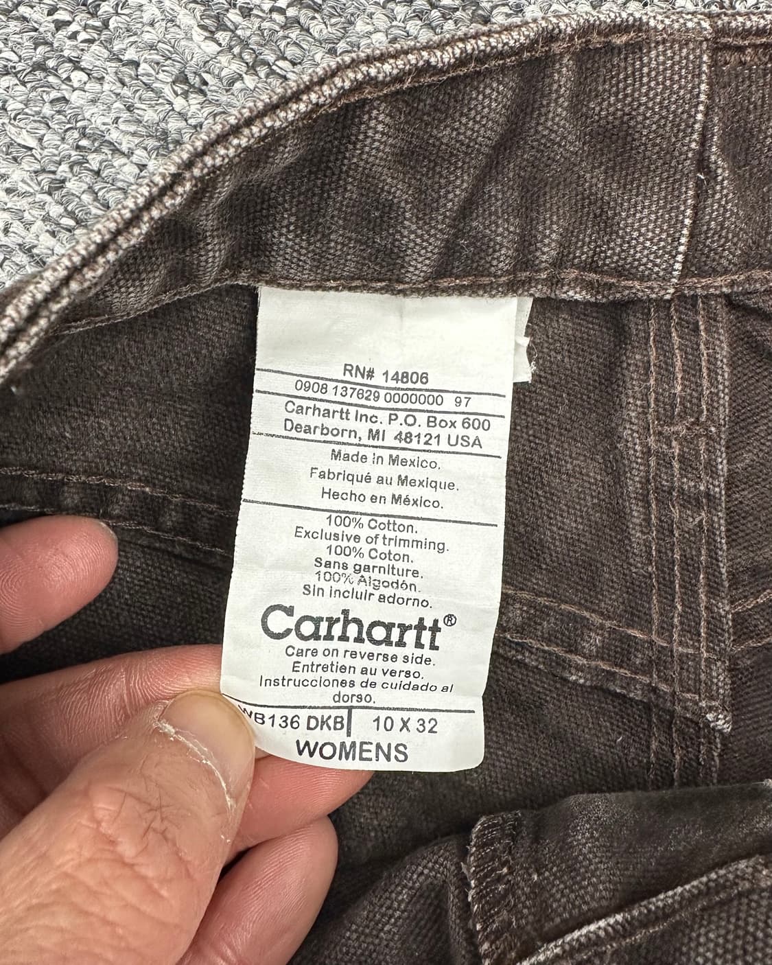 (WOMEN)칼하트 더블니 워크팬츠-M1860 상품이미지6