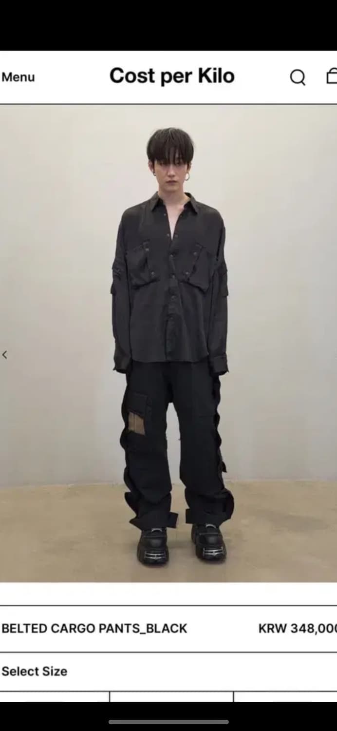 코스트퍼킬로 벨티드 카고 팬츠 상품이미지1