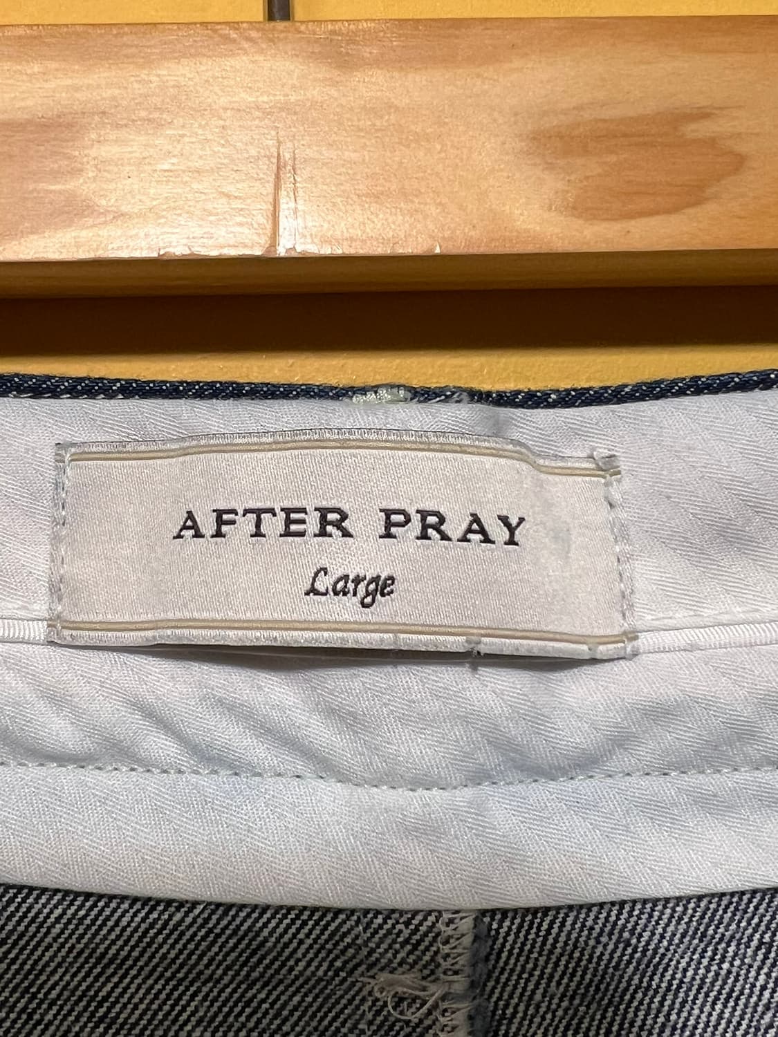 [L] 애프터프레이 와이드 테이퍼드 플리츠 데님 팬츠 상품이미지7