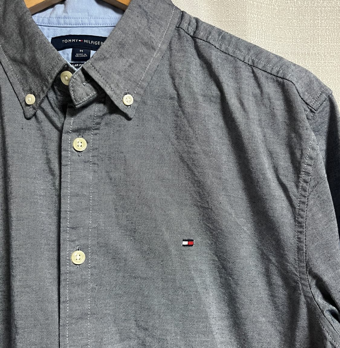 공용 타미힐피거 레귤러핏 그레이 옥스포드 셔츠 M 상품이미지4
