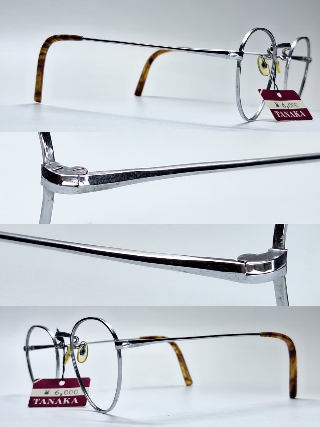 80s 일본제 빈티지 데드스톡 미사용/역삼각형 판토형 안경테 클래식 상품이미지3