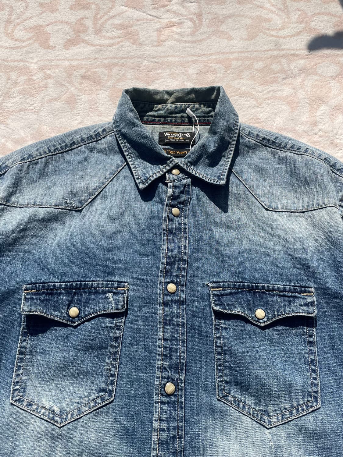 빈티지 웨스턴 데님셔츠  상품이미지4