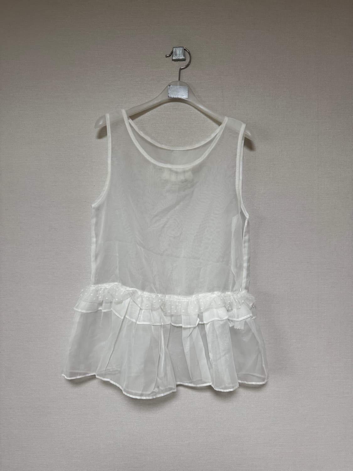 오헤시오 frill lace layered sleeveless top  상품이미지1