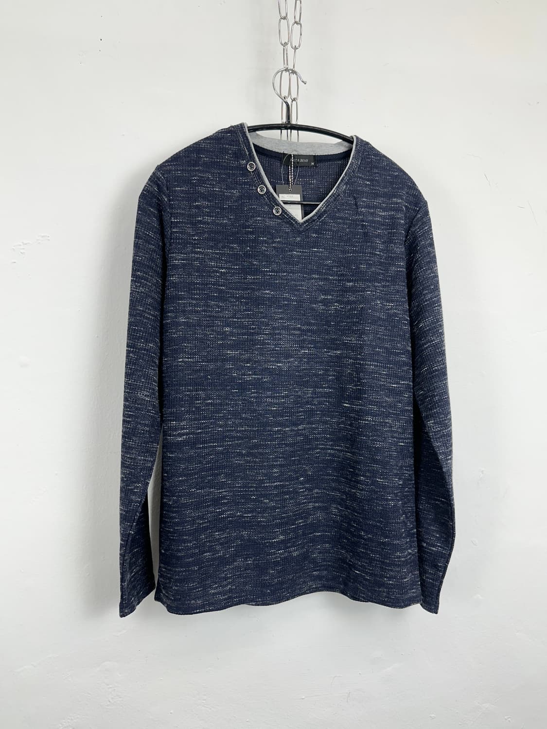 Japanese Vintage Button Detail Knit Tee  상품이미지1