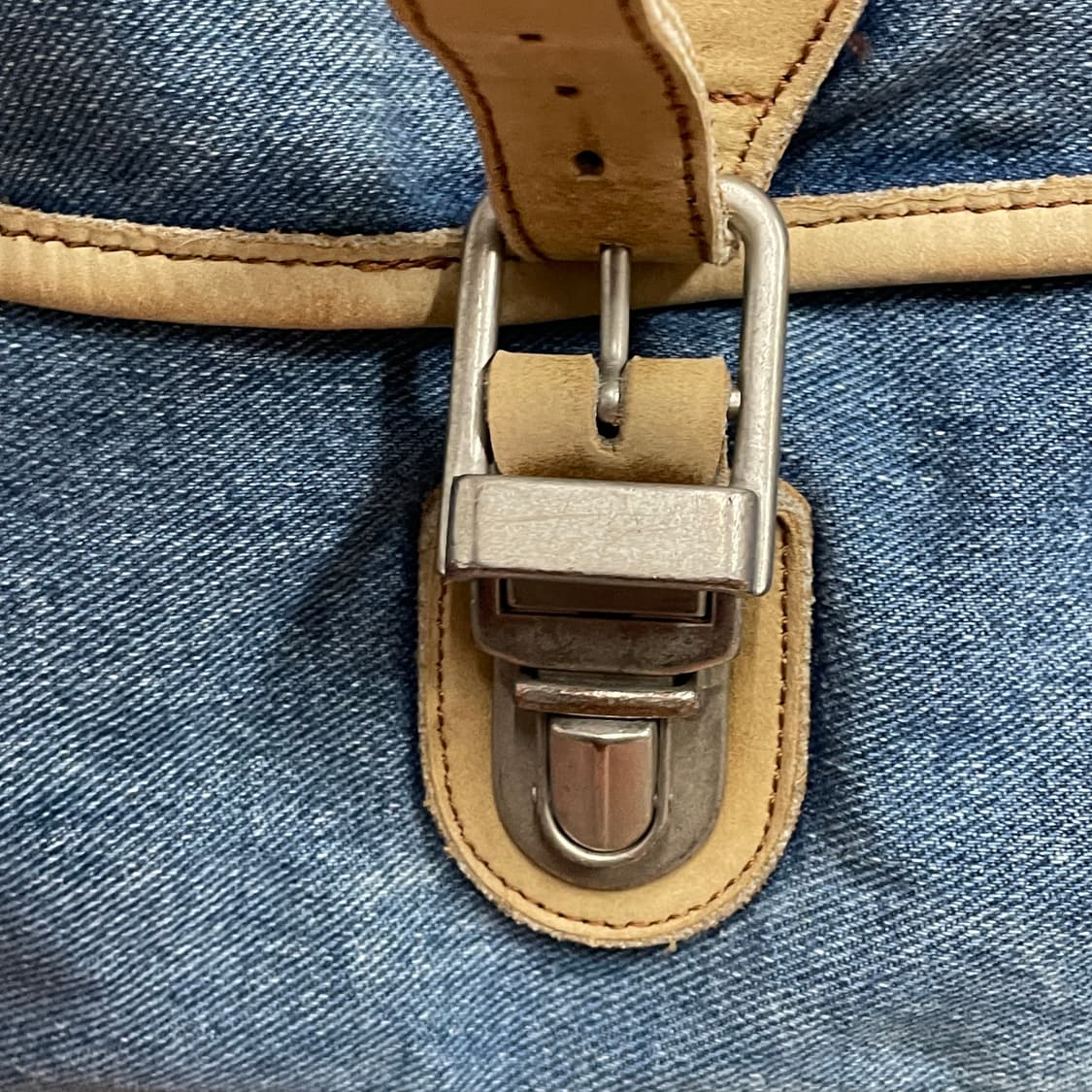 90s 코오롱 데님 메신저백 올드스쿨 우체부 가방 올드스쿨 크로스백 상품이미지4