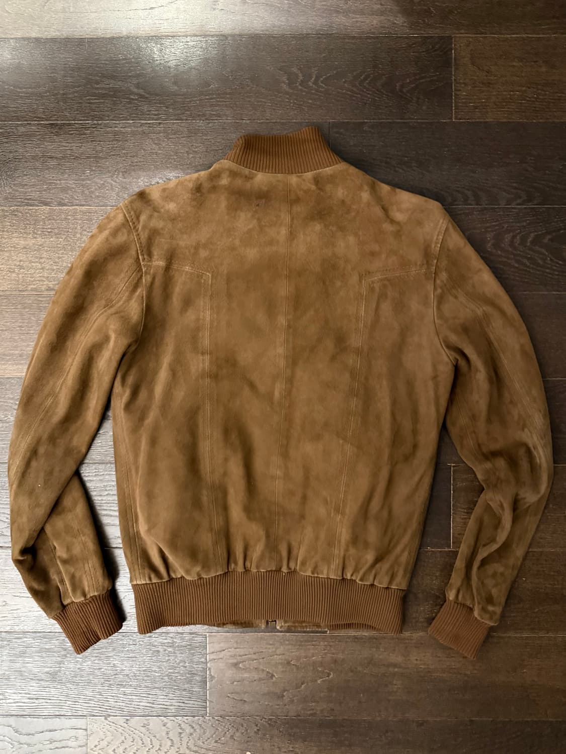 [48]돌체앤가바나 아카이브 브라운스웨이드 블루종<2002>레더카코트;) 상품이미지4