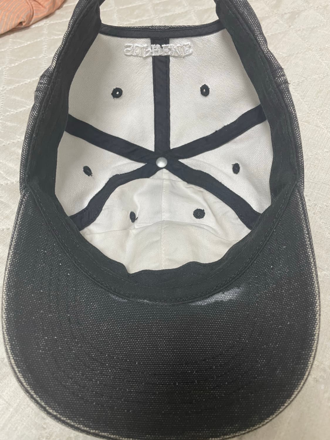 슈프림 피그먼트 캔버스 S 로고 6-패널 캡 블랙 - 23SS 상품이미지3