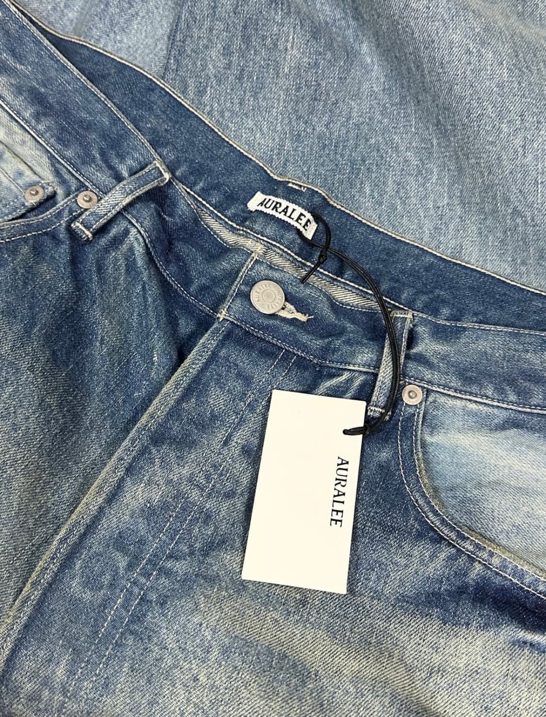 [5] 24aw 오라리 셀비지 페이디드 와이드 데님 상품이미지6