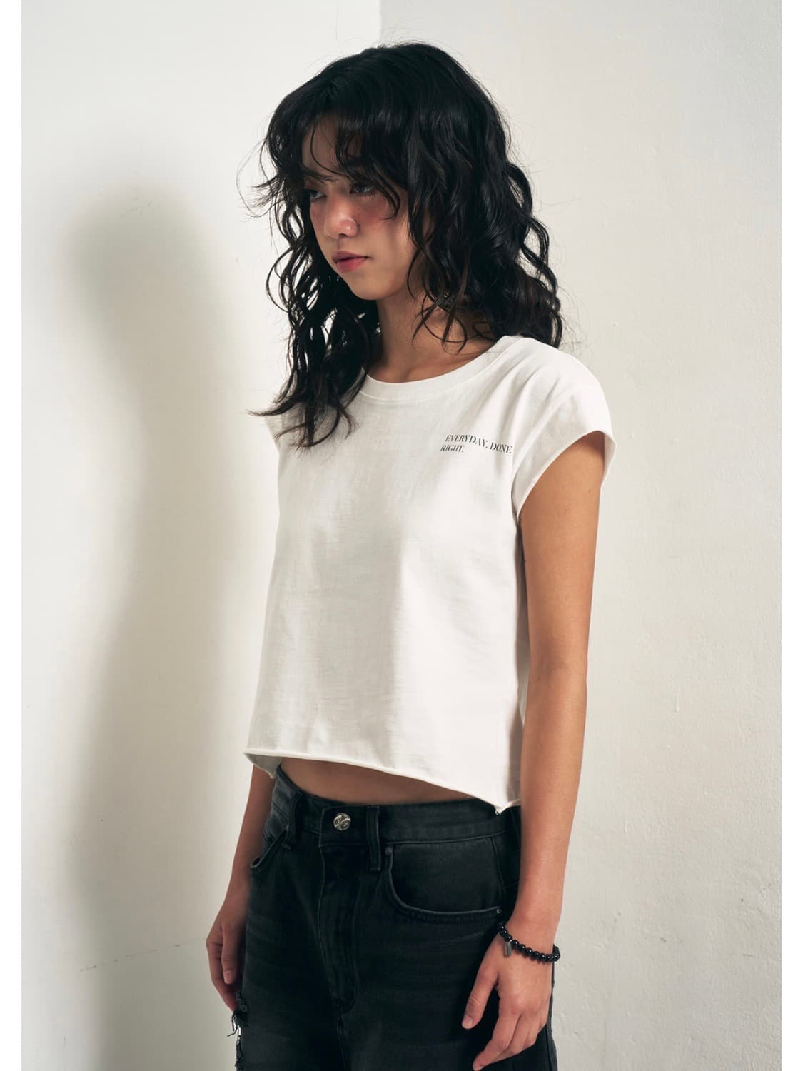Y. CAP SLEEVE T-SHIRT WHITE 상품이미지2