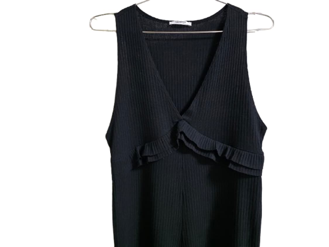 ZARA 자라 블랙 니트골지 점프수트 여성 L
 상품이미지3