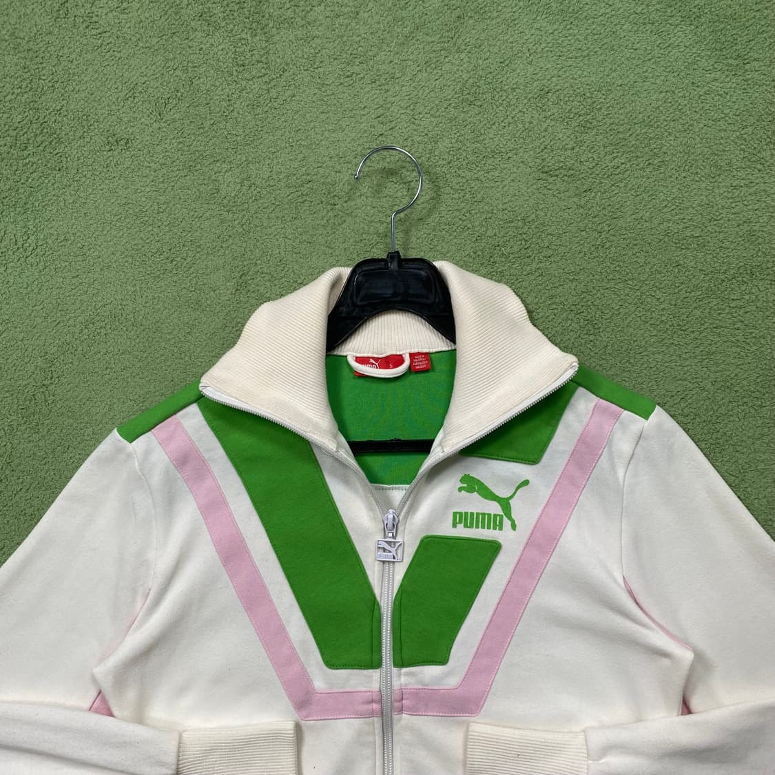 퓨마 화이트 크롭 져지 집업 상품이미지1